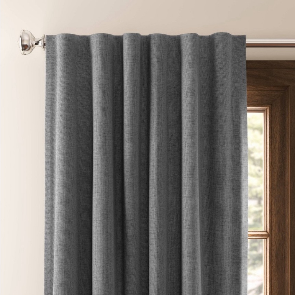 2 Threshold radiant gray 84x50 blackout Aruba Window panels